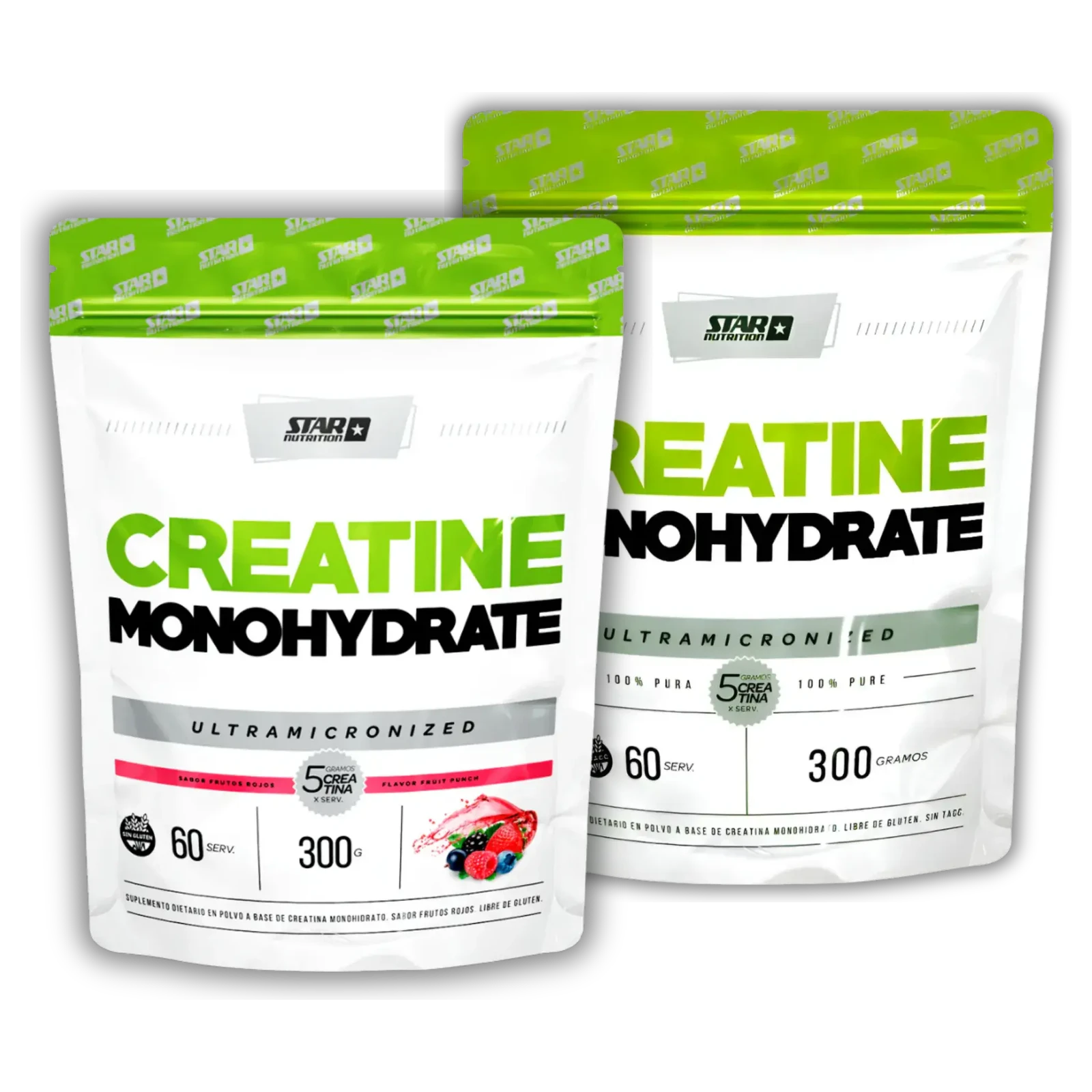 Combo Star Nutrition Creatina Monohidrato Doypack 300g x2