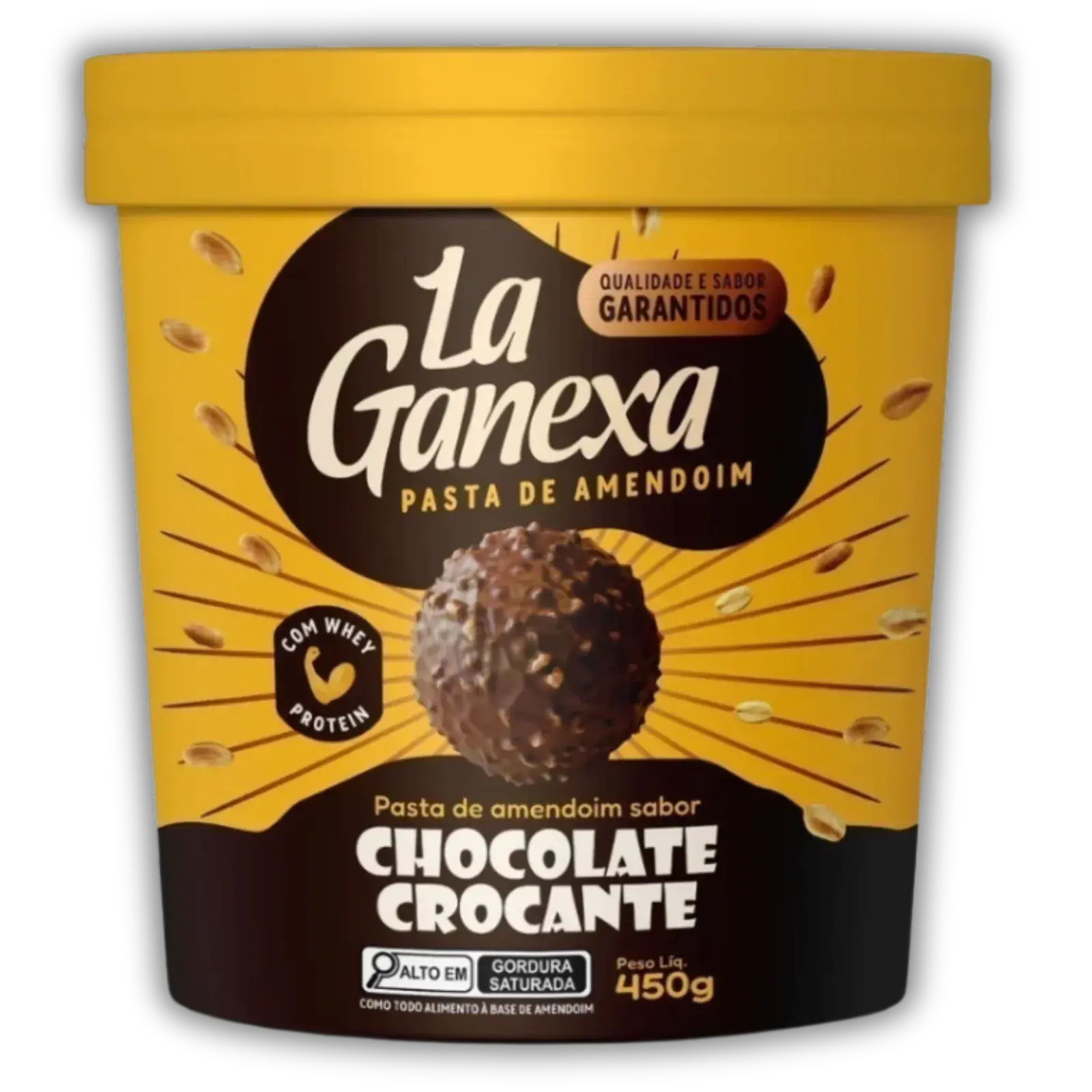 La Ganexa Pasta Mani Chocolate Crocante con Whey Protein 450g